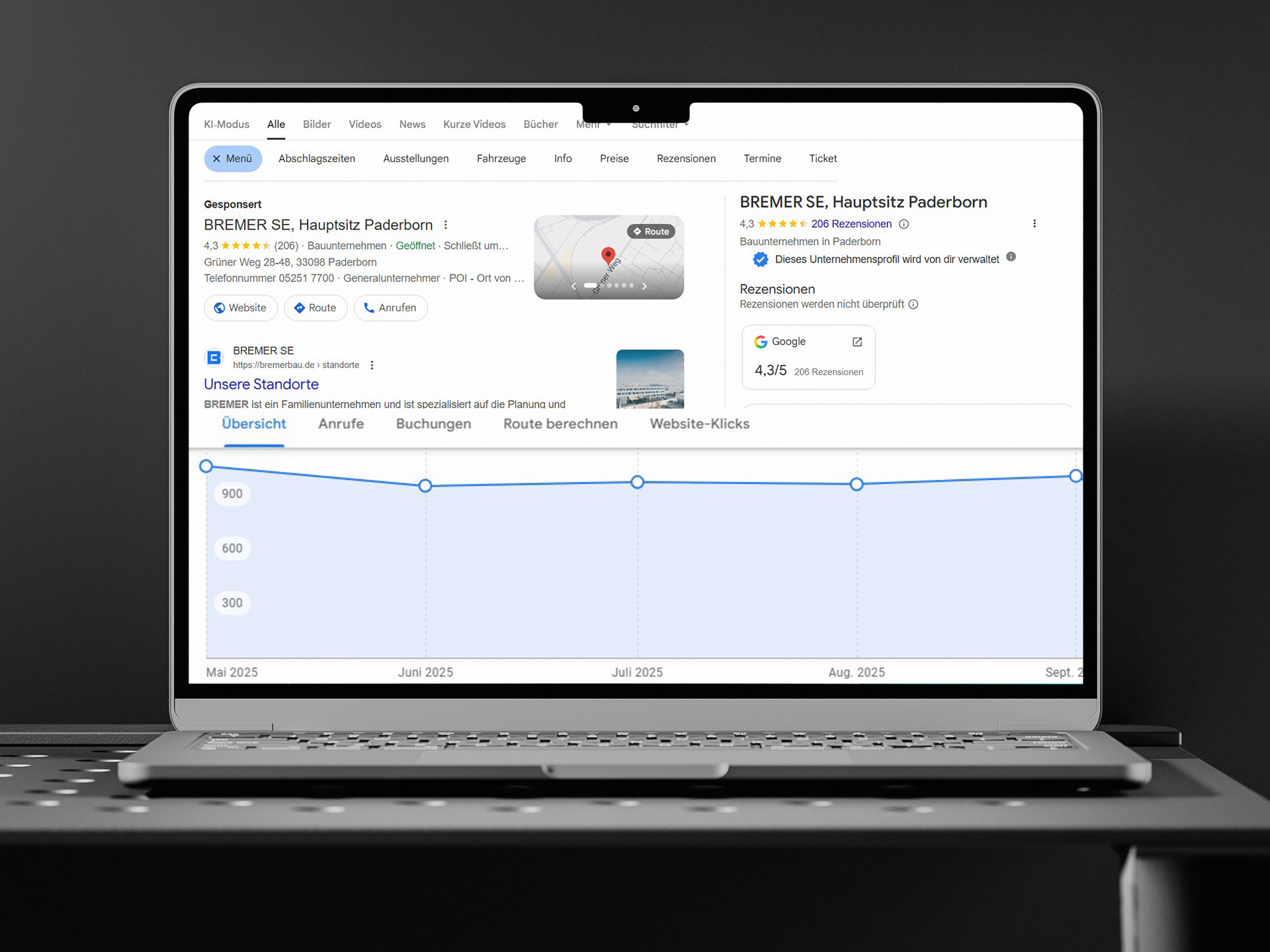 SEO-Agentur furore - Google Unternehmensprofile für Regionalstandorte BREMER SE, Paderborn