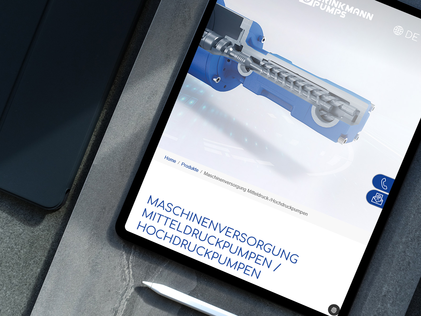 furore Webagentur und Werbeagentur, professionelle Website für Maschinenbau Brinkmann