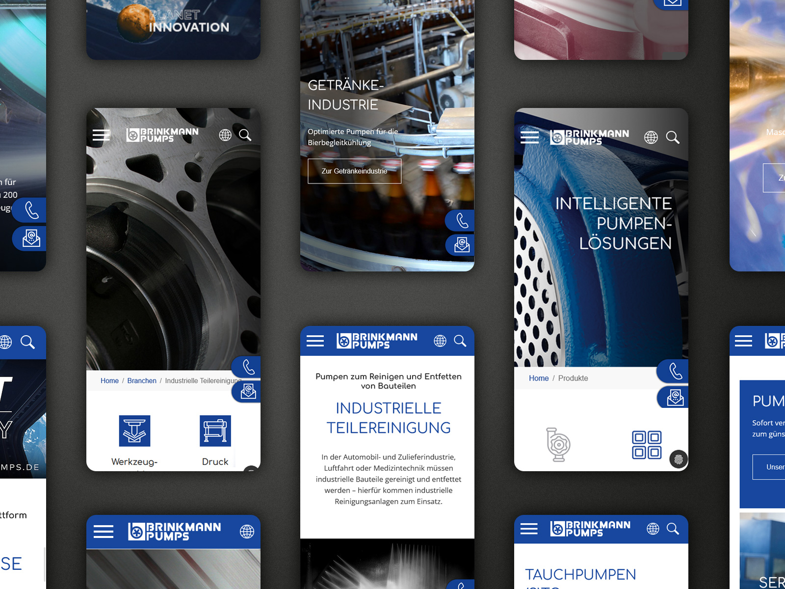 furore Webagentur und Werbeagentur, professionelle Website für Maschinenbau Brinkmann