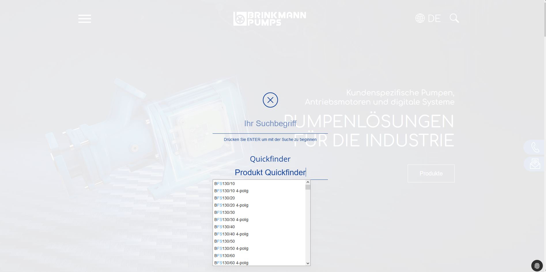 furore Webagentur und Werbeagentur, professionelle Website für Maschinenbau Brinkmann