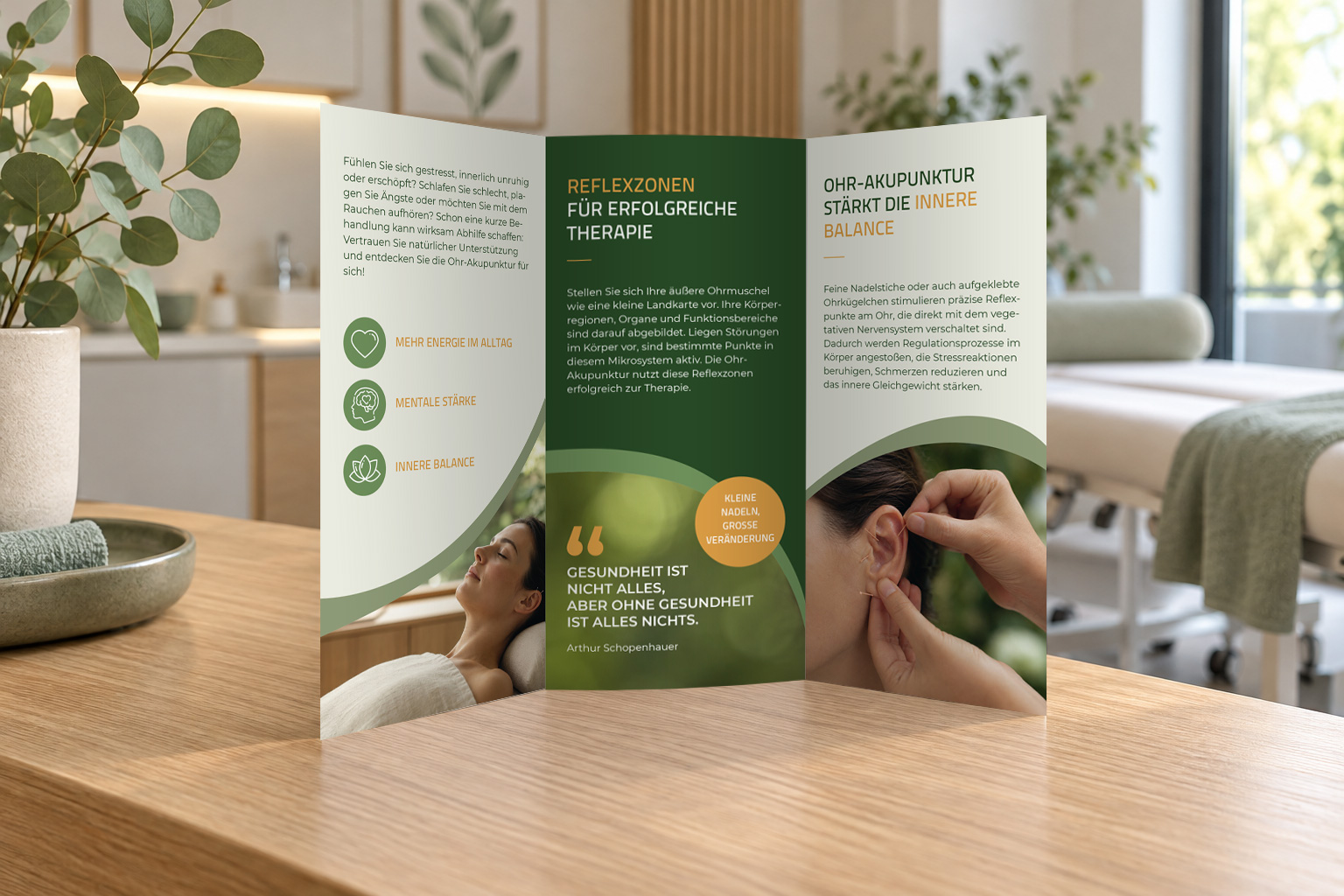 Hausarztpraxis Brockhagen | Flyer Akupunktur