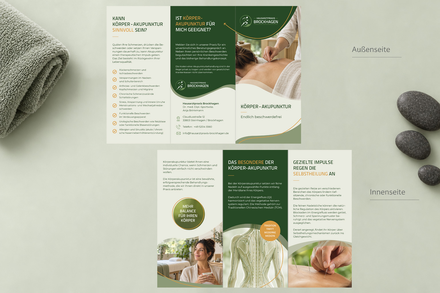 Hausarztpraxis Brockhagen | Flyer Akupunktur