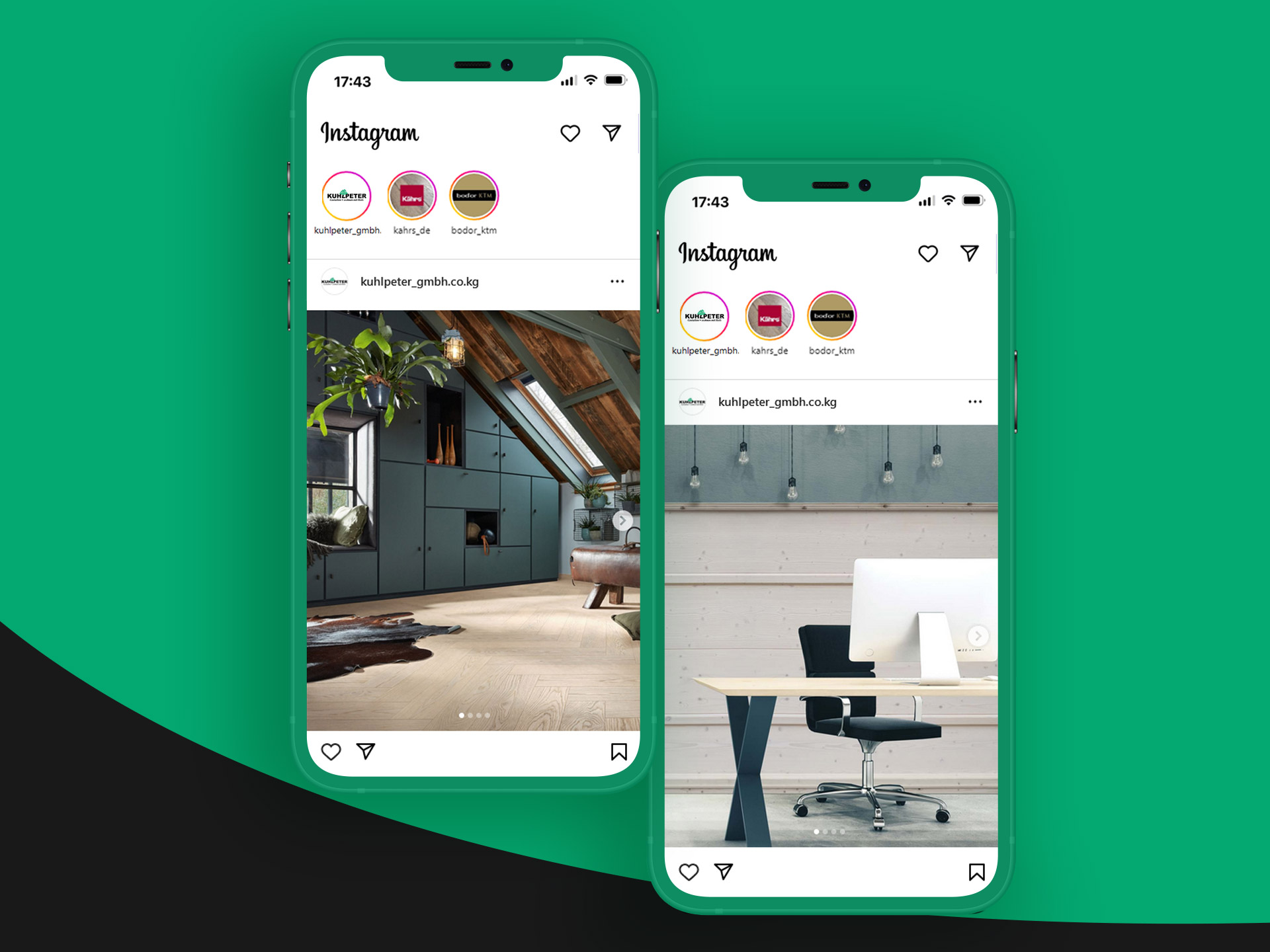 furore Projekte Kuhlpeter, Social Media