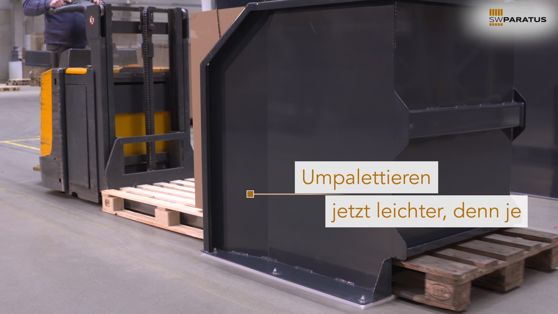 furore Webagentur und Werbeagentur, Produktfilm für SW-Paratus GmbH Palettenwechsler