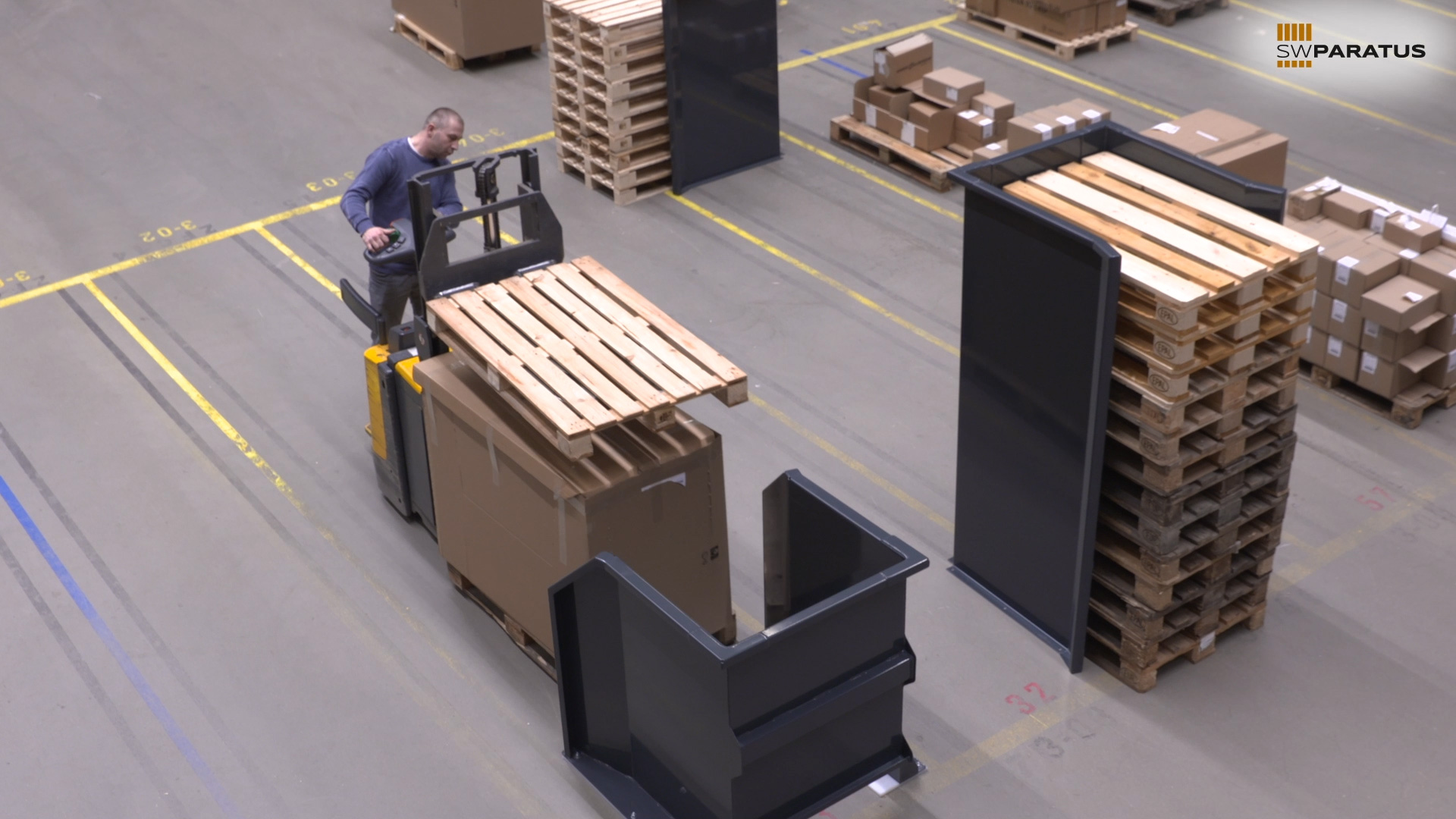 furore Projekt Social-Media-Video SW-Paratus Palettenhandling Social-Media-Video SW-Paratus von furore Strategie + Werbung für Augenkitzel von der ersten Sekunde an