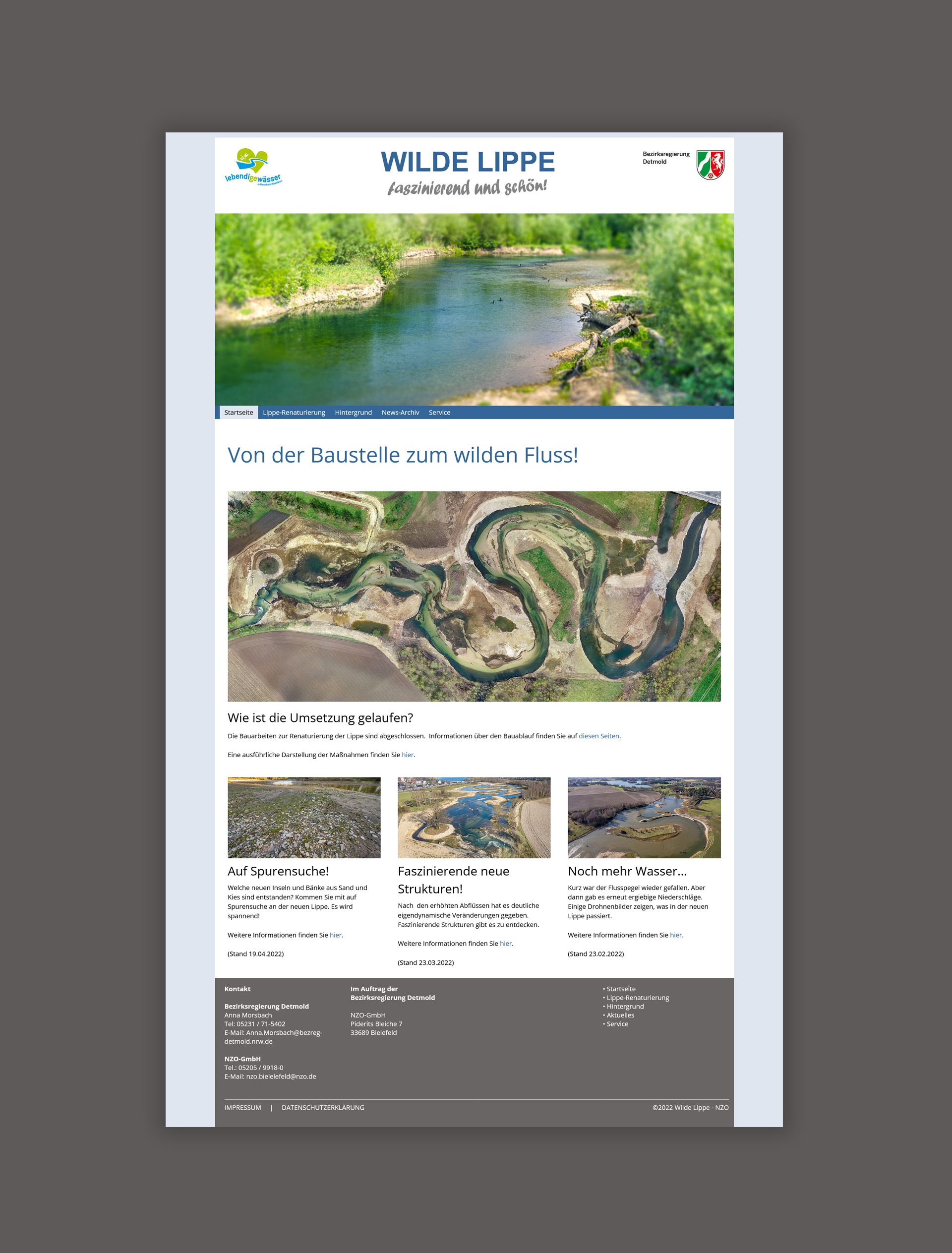 furore Webagentur und Werbeagentur, professionelle Website für Landschaftsplanung Wilde Lippe