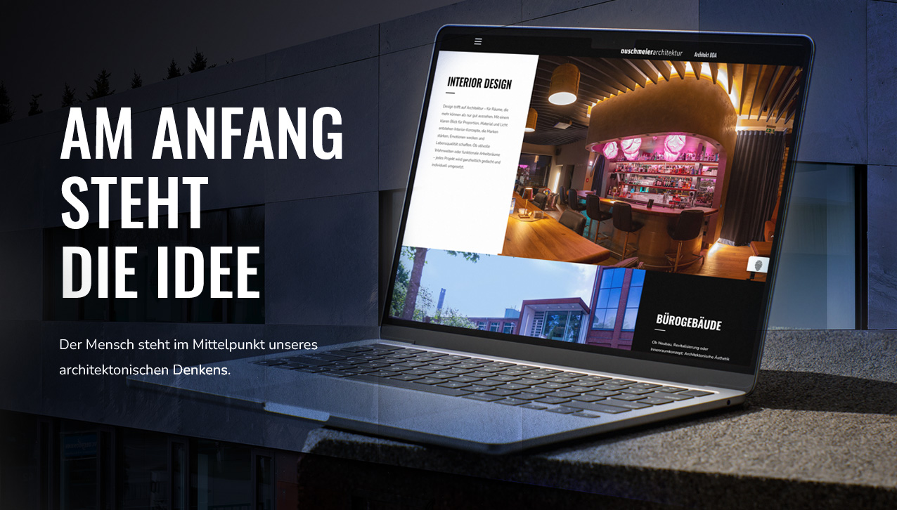 Redesign WordPress Website | Buschmeier Architektur Switch von Typo3 auf WordPress und das grundlegende Redesign der Website. Die Internetpräsenz Buschmeier performt von nun an Mobil-First