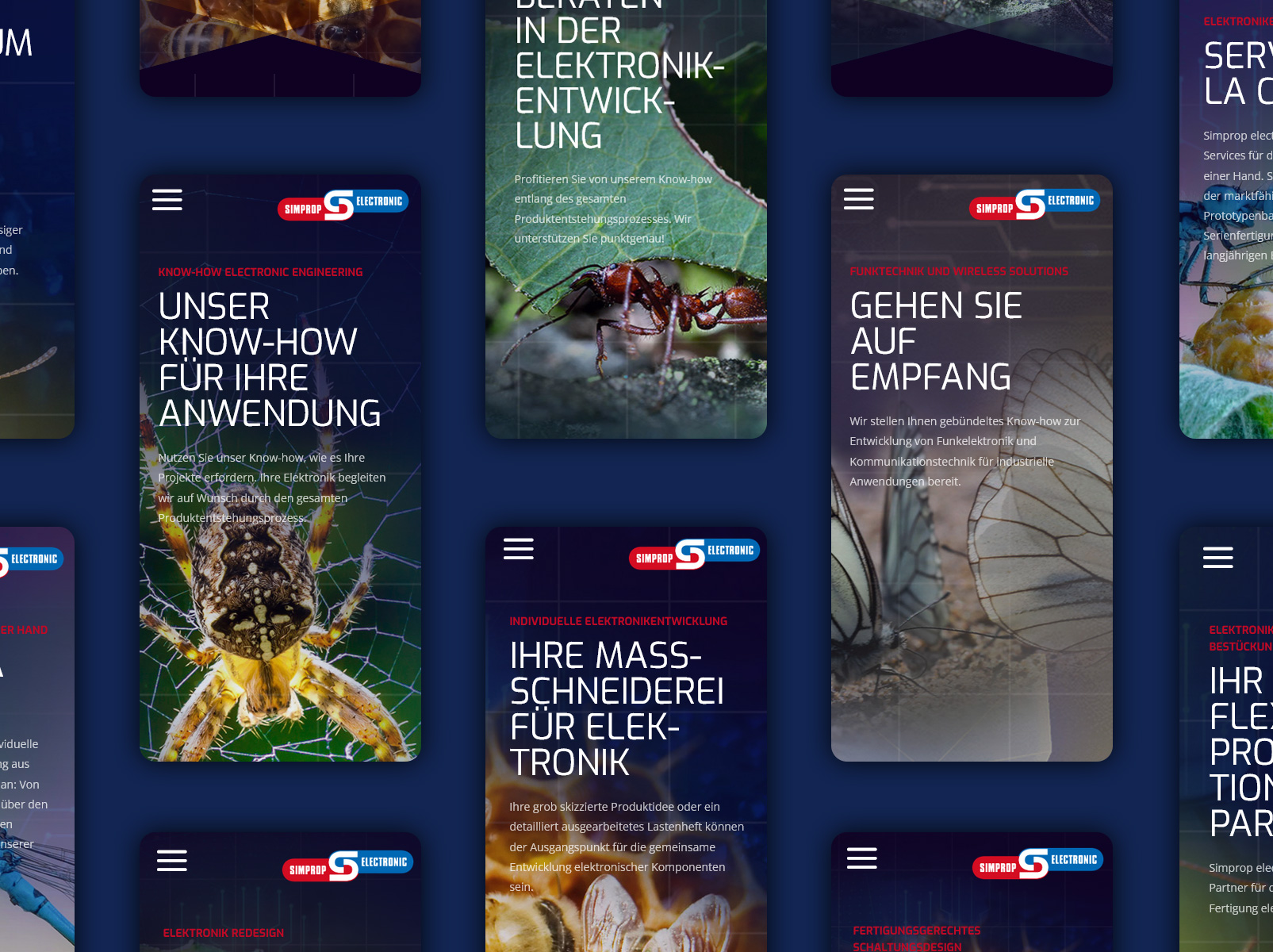 furore Webagentur und Werbeagentur, professionelle Website für Simprop electronic, Elektronikentwicklung und Elektronikfertigung