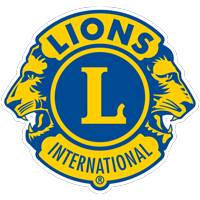 Logo mit zwei Löwenköpfen in gelb und blau