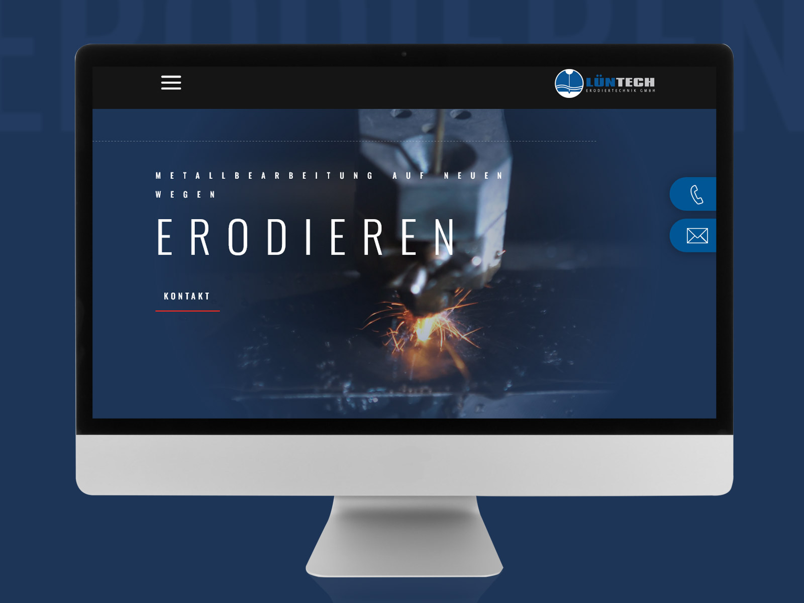 furore Webagentur und Werbeagentur, professionelle Webseite erstellt für Lüntech GmbH Erodiertechik Werther